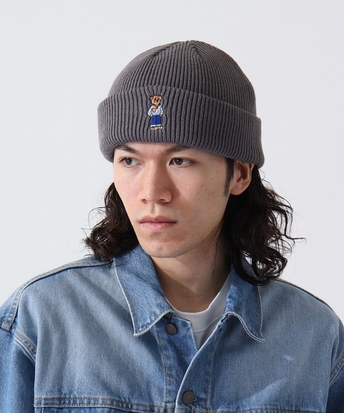 TESTIFY(テスティファイ)の「TESTIFY 防寒 クマの刺繍ニット帽 / OOTD Bear Watch(ニットキャップ/ビーニー・レディース・ブラック/ベージュ/グレー/グレー系その他/ネイビー/ホワイト・FREE)」の5枚目の写真