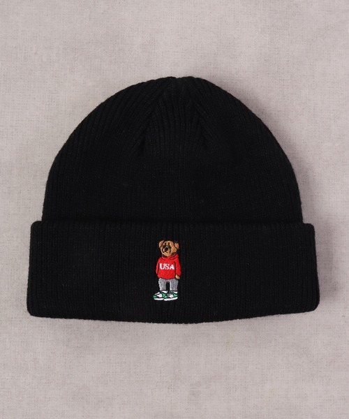 TESTIFY(テスティファイ)の「TESTIFY 防寒 クマの刺繍ニット帽 / OOTD Bear Watch(ニットキャップ/ビーニー・レディース・ブラック/ベージュ/グレー/グレー系その他/ネイビー/ホワイト・FREE)」の22枚目の写真