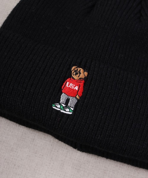 TESTIFY(テスティファイ)の「TESTIFY 防寒 クマの刺繍ニット帽 / OOTD Bear Watch(ニットキャップ/ビーニー・レディース・ブラック/ベージュ/グレー/グレー系その他/ネイビー/ホワイト・FREE)」の20枚目の写真