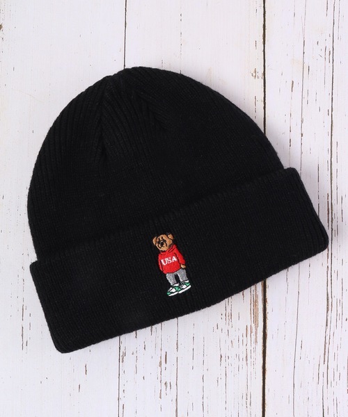 TESTIFY(テスティファイ)の「TESTIFY 防寒 クマの刺繍ニット帽 / OOTD Bear Watch(ニットキャップ/ビーニー・レディース・ブラック/ベージュ/グレー/グレー系その他/ネイビー/ホワイト・FREE)」の21枚目の写真