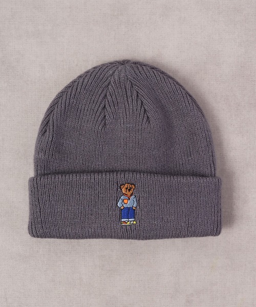 TESTIFY(テスティファイ)の「TESTIFY 防寒 クマの刺繍ニット帽 / OOTD Bear Watch(ニットキャップ/ビーニー・レディース・ブラック/ベージュ/グレー/グレー系その他/ネイビー/ホワイト・FREE)」の18枚目の写真