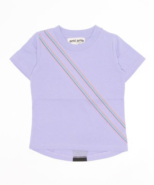 ami amie（アミアミ）の「ネコスクラッチ刺繍Ｔシャツ（Tシャツ/カットソー・キッズ・ホワイト/パープル・90cm/110cm/100cm/120cm/130cm）」の17枚目の写真