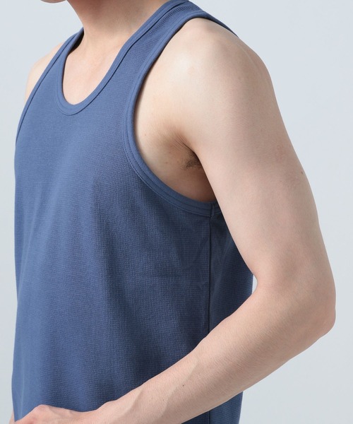 BAYFLOW（ベイフロー）の「ワッフルタンクトップ（タンクトップ・メンズ・ブルー/グレー/オフホワイト/ライトグリーン/ライトブルー・SMALL/MEDIUM/LARGE）」の16枚目の写真