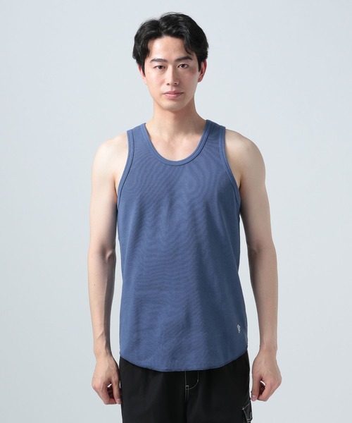 BAYFLOW（ベイフロー）の「ワッフルタンクトップ（タンクトップ・メンズ・ブルー/グレー/オフホワイト/ライトグリーン/ライトブルー・SMALL/MEDIUM/LARGE）」の14枚目の写真