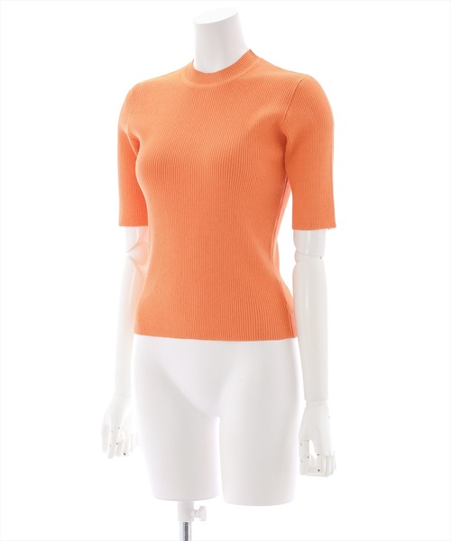 clear（クリア）の「×5分袖ハイネックニットトップス（ニット/セーター・レディース・イエロー/オレンジ/ピンク/オフホワイト/ブルー/イエロー系その他/グレイッシュベージュ/ブルー系その他2/ブラック・F）」の10枚目の写真