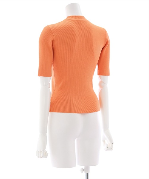 clear（クリア）の「×5分袖ハイネックニットトップス（ニット/セーター・レディース・イエロー/オレンジ/ピンク/オフホワイト/ブルー/イエロー系その他/グレイッシュベージュ/ブルー系その他2/ブラック・F）」の14枚目の写真