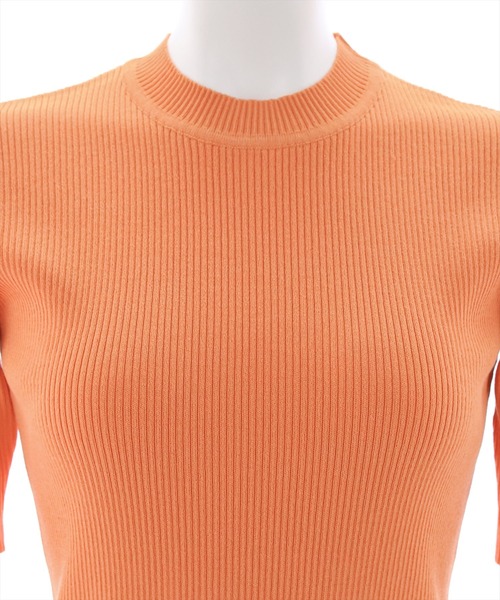 clear（クリア）の「×5分袖ハイネックニットトップス（ニット/セーター・レディース・イエロー/オレンジ/ピンク/オフホワイト/ブルー/イエロー系その他/グレイッシュベージュ/ブルー系その他2/ブラック・F）」の13枚目の写真