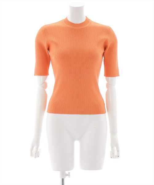 clear（クリア）の「×5分袖ハイネックニットトップス（ニット/セーター・レディース・イエロー/オレンジ/ピンク/オフホワイト/ブルー/イエロー系その他/グレイッシュベージュ/ブルー系その他2/ブラック・F）」の22枚目の写真