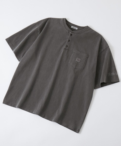 retock's】ロゴ刺繍/ピスネーム ヴィンテージライクピグメント