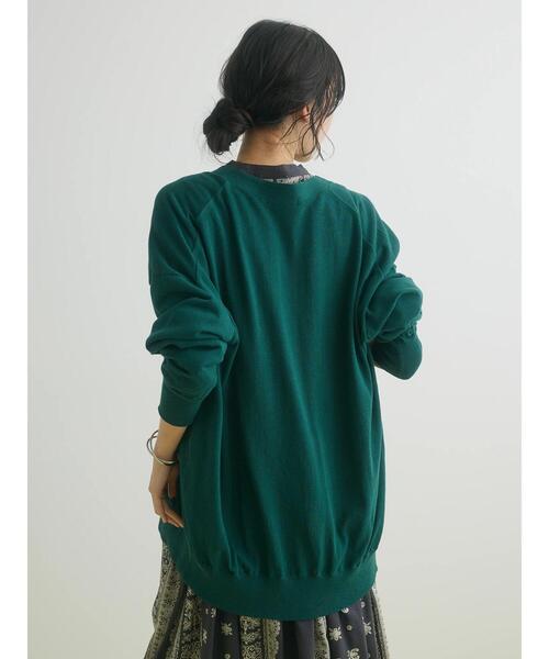 CRAFT STANDARD BOUTIQUE(クラフトスタンダードブティック)の「強撚綿ニットカーディガン ◆(カーディガン/ボレロ・レディース・グリーン/オレンジ/ブラック・FREE)」の7枚目の写真
