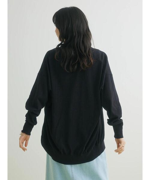 CRAFT STANDARD BOUTIQUE(クラフトスタンダードブティック)の「強撚綿ニットカーディガン ◆(カーディガン/ボレロ・レディース・グリーン/オレンジ/ブラック・FREE)」の15枚目の写真