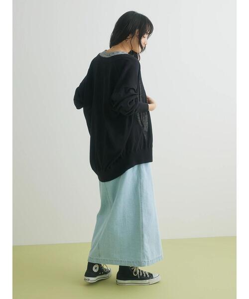 CRAFT STANDARD BOUTIQUE(クラフトスタンダードブティック)の「強撚綿ニットカーディガン ◆(カーディガン/ボレロ・レディース・グリーン/オレンジ/ブラック・FREE)」の18枚目の写真