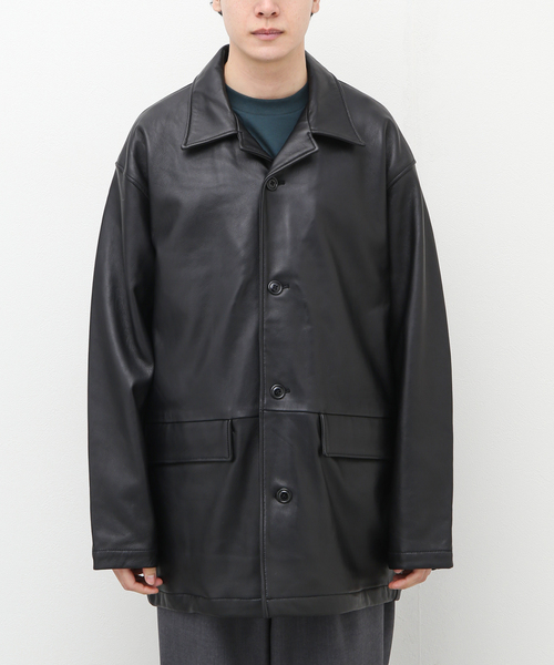 Schott LOOSE FIT LEATHER JKTカーコート羊革Msize Schott LOOSE FIT LEATHER JKTカーコート羊革Msize Schott 別注