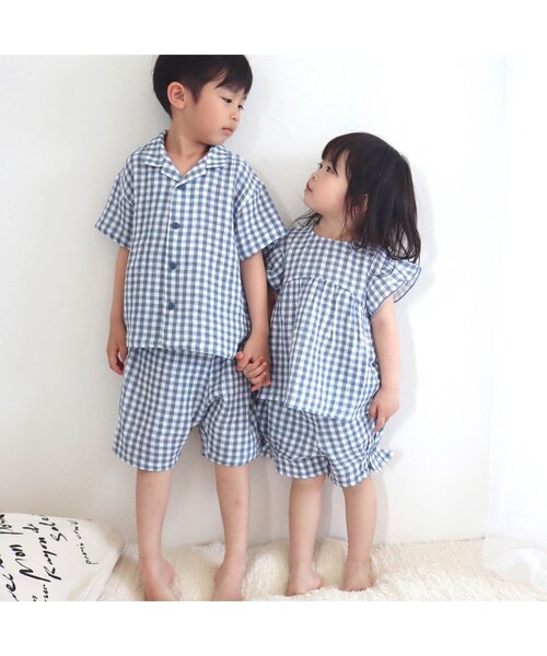 apres les cours（アプレレクール）の「【一部WEB限定カラー】GIRLS うしろリボンガーゼパジャマ（ルームウェア/パジャマ・キッズ・ベージュ/イエロー/ブルー・100/90/110/120/130/80）」の18枚目の写真