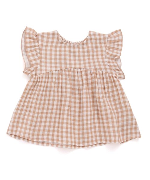 apres les cours（アプレレクール）の「【一部WEB限定カラー】GIRLS うしろリボンガーゼパジャマ（ルームウェア/パジャマ・キッズ・ベージュ/イエロー/ブルー・100/90/110/120/130/80）」の7枚目の写真