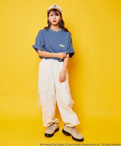 PUBLUX(パブリュクス)の「BACK TO THE FUTURE/バックトゥザフューチャー BACK TO THE FUTURE/バック・トゥ・ザ・フューチャー 別注 ビッグシルエット バックプリント Tシャツ【限定展開】(Tシャツ/カットソー・メンズ・サックスブルー/ブラック/ホワイト・LARGE/MEDIUM/SMALL)」の14枚目の写真