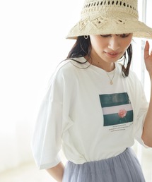 mysty woman | フラワーフォトショートT 904295(Tシャツ/カットソー)