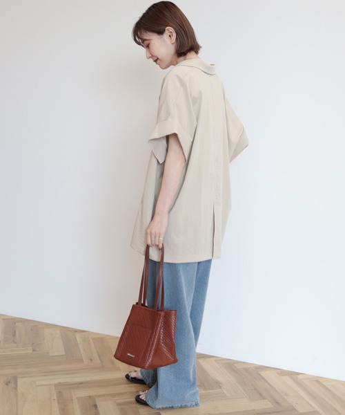 AMERICAN HOLIC（アメリカンホリック）の「半袖ジレジャケット（その他アウター・レディース・ブラック/ライトベージュ・M/L）」の14枚目の写真