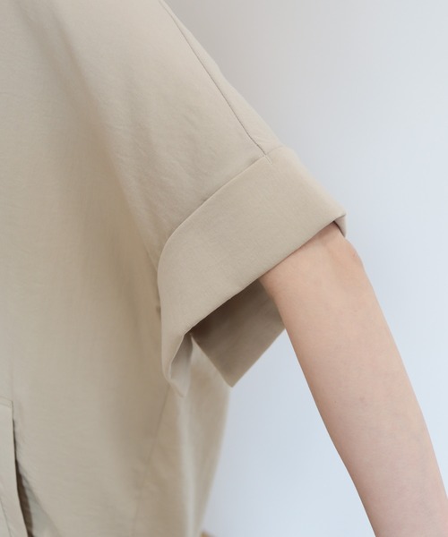 AMERICAN HOLIC（アメリカンホリック）の「半袖ジレジャケット（その他アウター・レディース・ブラック/ライトベージュ・M/L）」の9枚目の写真