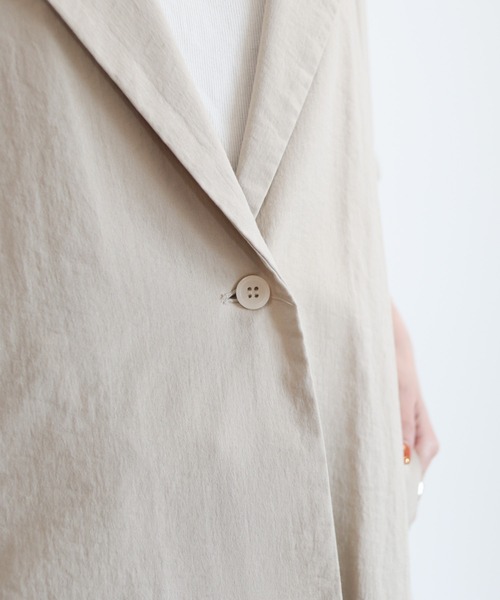 AMERICAN HOLIC（アメリカンホリック）の「半袖ジレジャケット（その他アウター・レディース・ブラック/ライトベージュ・M/L）」の5枚目の写真