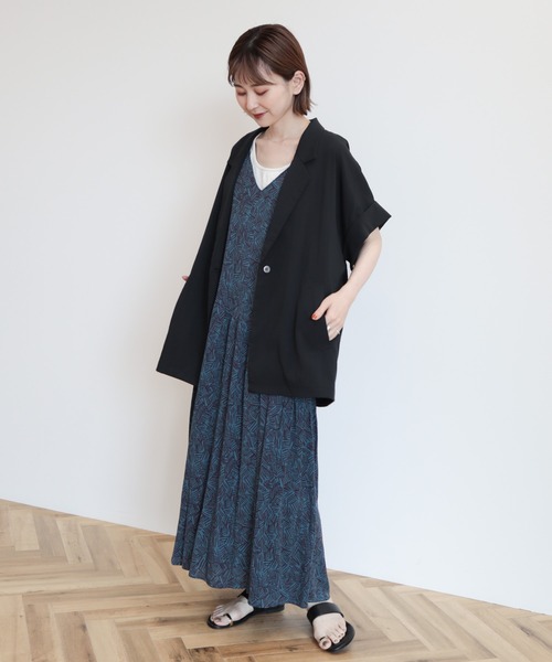 AMERICAN HOLIC（アメリカンホリック）の「半袖ジレジャケット（その他アウター・レディース・ブラック/ライトベージュ・M/L）」の17枚目の写真