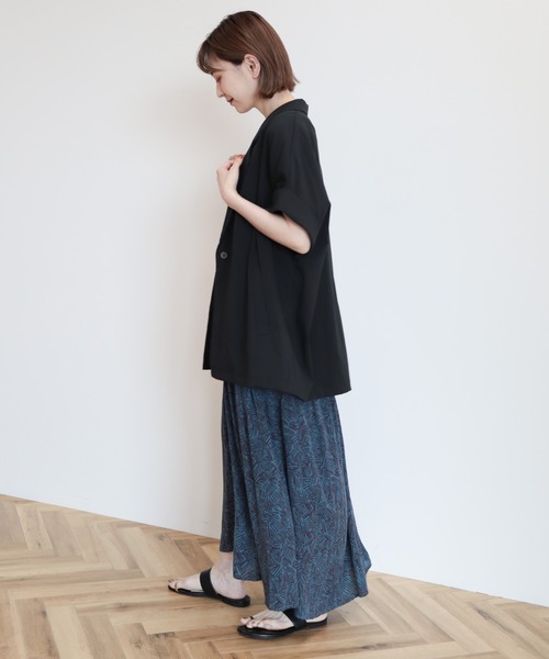 AMERICAN HOLIC（アメリカンホリック）の「半袖ジレジャケット（その他アウター・レディース・ブラック/ライトベージュ・M/L）」の12枚目の写真