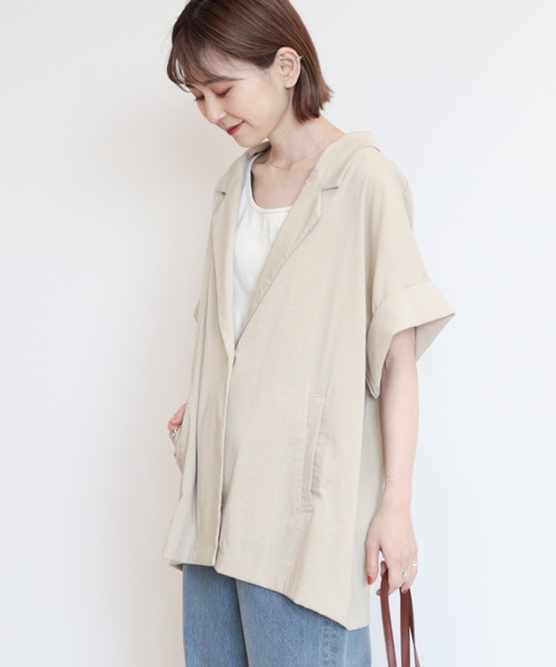 AMERICAN HOLIC（アメリカンホリック）の「半袖ジレジャケット（その他アウター・レディース・ブラック/ライトベージュ・M/L）」の21枚目の写真