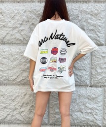 ワッペンプリント半袖Tシャツ