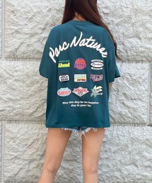 ワッペンプリント半袖Tシャツ