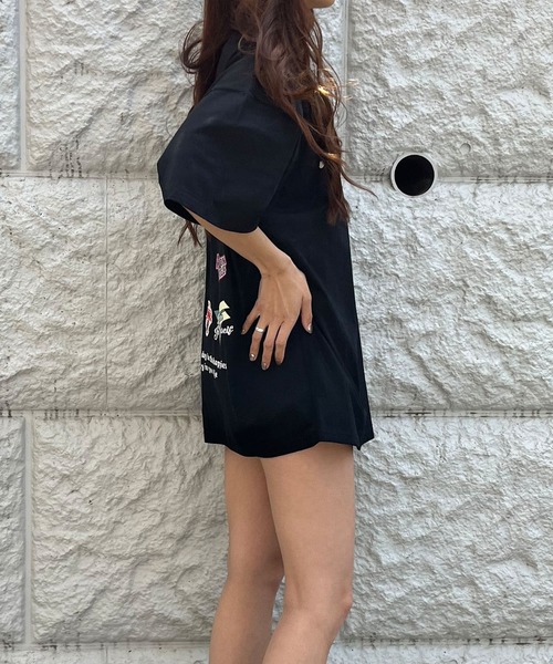 GLAMOROUS JANE(グラマラスジェーン)の「ワッペンプリント半袖Tシャツ(Tシャツ/カットソー・レディース・ミント/ブラック/オフホワイト/杢グレー・FREE)」の15枚目の写真