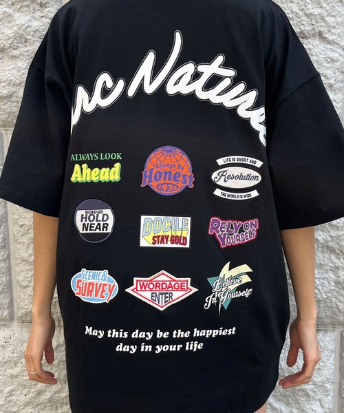 GLAMOROUS JANE(グラマラスジェーン)の「ワッペンプリント半袖Tシャツ(Tシャツ/カットソー・レディース・ミント/ブラック/オフホワイト/杢グレー・FREE)」の11枚目の写真