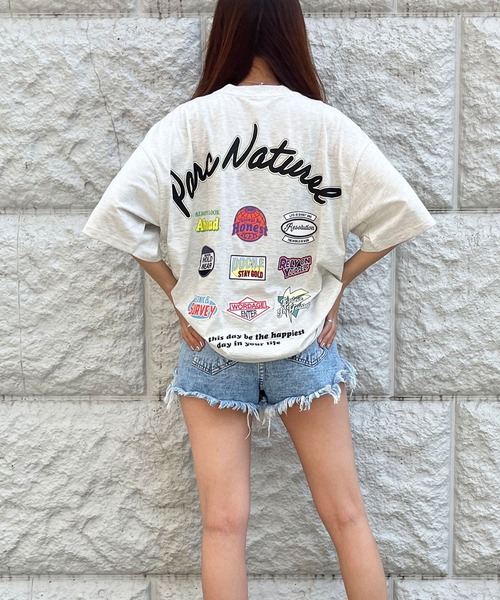 GLAMOROUS JANE(グラマラスジェーン)の「ワッペンプリント半袖Tシャツ(Tシャツ/カットソー・レディース・ミント/ブラック/オフホワイト/杢グレー・FREE)」の12枚目の写真