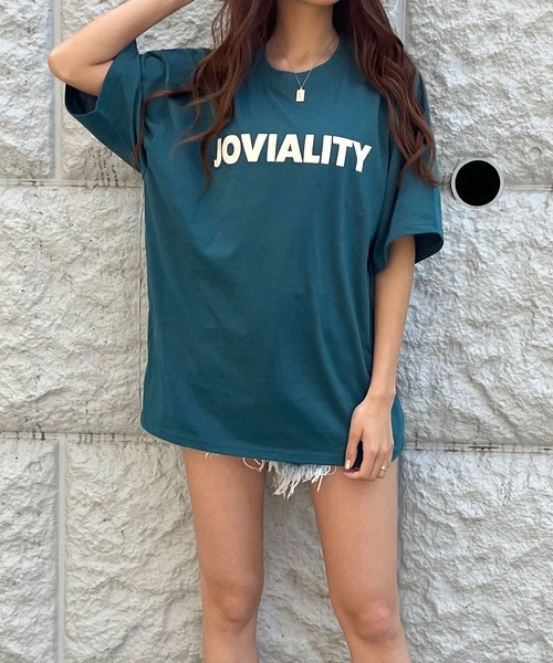 GLAMOROUS JANE(グラマラスジェーン)の「ワッペンプリント半袖Tシャツ(Tシャツ/カットソー・レディース・ミント/ブラック/オフホワイト/杢グレー・FREE)」の5枚目の写真
