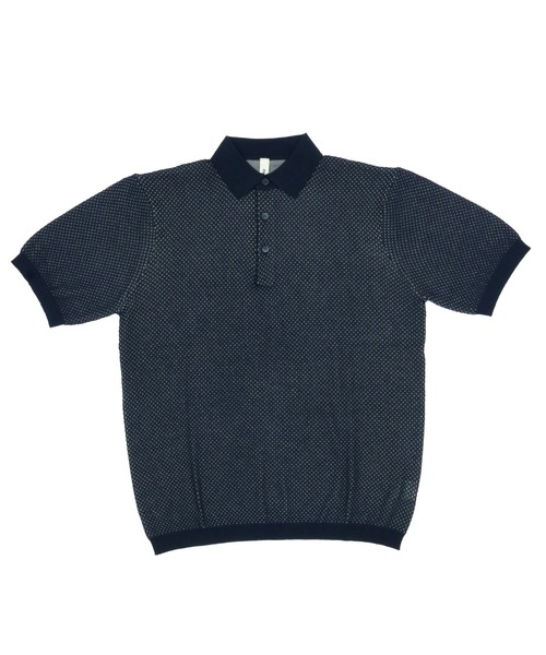 Pitta Re:)（ピッタリ）の「ニットポロ レギュラー 半袖ポロシャツ（ポロシャツ・メンズ・チャコールグレー/ネイビー/レッド・S/M/L/LL）」の3枚目の写真