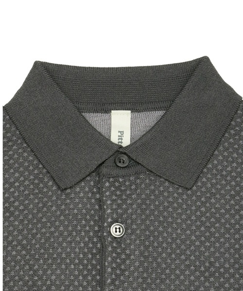 Pitta Re:)（ピッタリ）の「ニットポロ レギュラー 半袖ポロシャツ（ポロシャツ・メンズ・チャコールグレー/ネイビー/レッド・S/M/L/LL）」の5枚目の写真