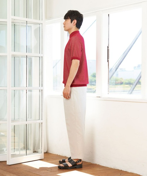 Pitta Re:)（ピッタリ）の「ニットポロ レギュラー 半袖ポロシャツ（ポロシャツ・メンズ・チャコールグレー/ネイビー/レッド・S/M/L/LL）」の15枚目の写真