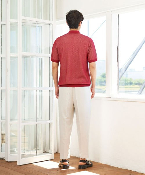 Pitta Re:)（ピッタリ）の「ニットポロ レギュラー 半袖ポロシャツ（ポロシャツ・メンズ・チャコールグレー/ネイビー/レッド・S/M/L/LL）」の16枚目の写真