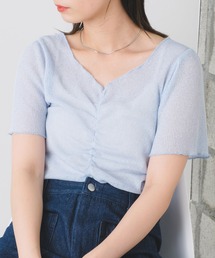 Kastane | シャーリング半袖Tee(Tシャツ/カットソー)