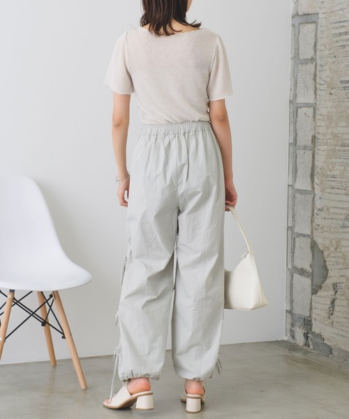 Kastane（カスタネ）の「シャーリング半袖Tee（Tシャツ/カットソー・レディース・ピンク/オレンジ/アイボリー/サックスブルー・FREE）」の19枚目の写真