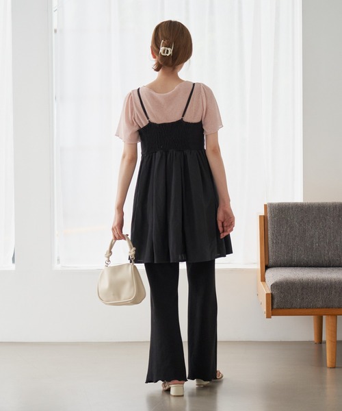 Kastane（カスタネ）の「シャーリング半袖Tee（Tシャツ/カットソー・レディース・ピンク/オレンジ/アイボリー/サックスブルー・FREE）」の17枚目の写真