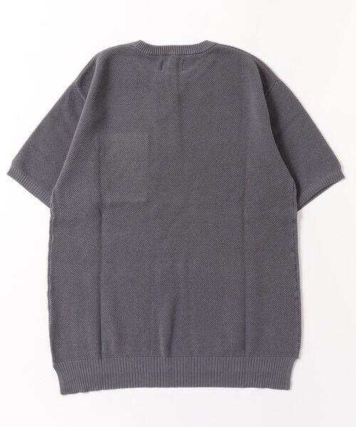 ALWAYS GOOD TIME(オルウェイズグッドタイム)の「【BAEXFATE】クルーネックショートスリーブニットTシャツ(Tシャツ/カットソー・メンズ・ブルーグレー/ナチュラル/チャコールグレー・M/L/XL)」の4枚目の写真