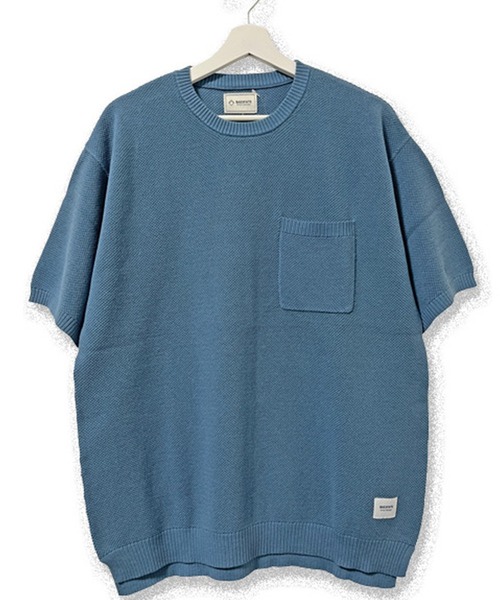 ALWAYS GOOD TIME(オルウェイズグッドタイム)の「【BAEXFATE】クルーネックショートスリーブニットTシャツ(Tシャツ/カットソー・メンズ・ブルーグレー/ナチュラル/チャコールグレー・M/L/XL)」の7枚目の写真