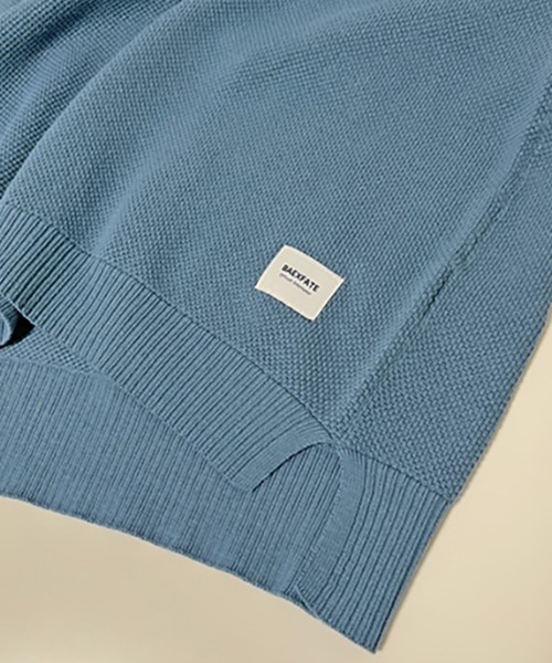 ALWAYS GOOD TIME(オルウェイズグッドタイム)の「【BAEXFATE】クルーネックショートスリーブニットTシャツ(Tシャツ/カットソー・メンズ・ブルーグレー/ナチュラル/チャコールグレー・M/L/XL)」の9枚目の写真
