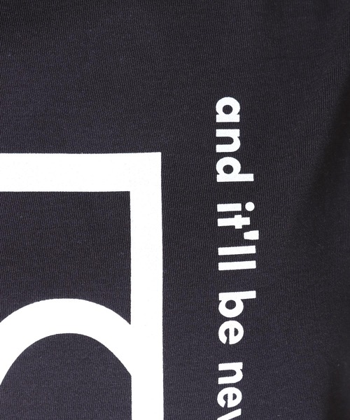 Jines(ジネス)の「ラバープリントロゴTシャツ(Tシャツ/カットソー・レディース・ホワイト×ブルー/チャコールグレー/ホワイト×ブラック・38)」の9枚目の写真