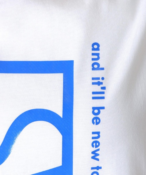 Jines(ジネス)の「ラバープリントロゴTシャツ(Tシャツ/カットソー・レディース・ホワイト×ブルー/チャコールグレー/ホワイト×ブラック・38)」の19枚目の写真