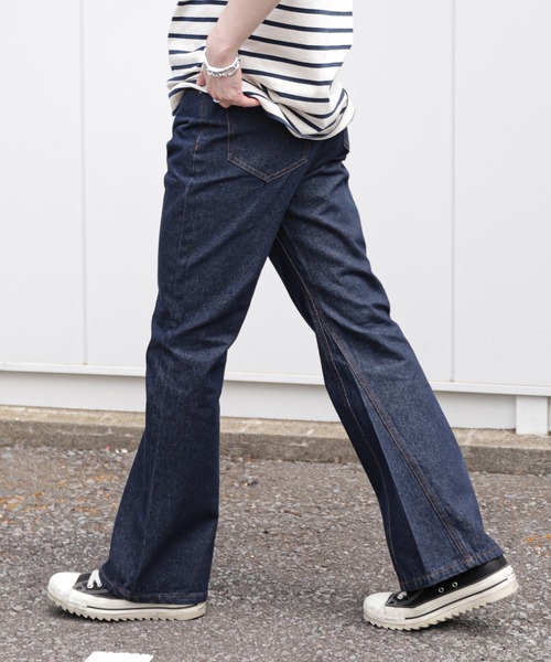 ZIP FIVE(ジップファイブ)の「【ZIP FIVE】ケミカル ヴィンテージ ワイドフレア デニムパンツ セミフレアデニムパンツ(デニムパンツ・メンズ・ネイビー/ケミカルウォッシュ/ブラック/サックスブルー/グレー・MEDIUM/LARGE/X-LARGE)」の18枚目の写真