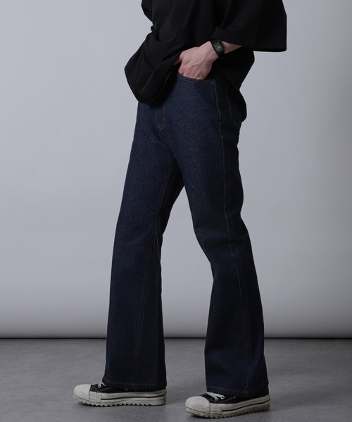 ZIP FIVE(ジップファイブ)の「【ZIP FIVE】ケミカル ヴィンテージ ワイドフレア デニムパンツ セミフレアデニムパンツ(デニムパンツ・メンズ・ネイビー/ケミカルウォッシュ/ブラック/サックスブルー/グレー・MEDIUM/LARGE/X-LARGE)」の20枚目の写真