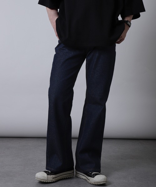 ZIP FIVE(ジップファイブ)の「【ZIP FIVE】ケミカル ヴィンテージ ワイドフレア デニムパンツ セミフレアデニムパンツ(デニムパンツ・メンズ・ネイビー/ケミカルウォッシュ/ブラック/サックスブルー/グレー・MEDIUM/LARGE/X-LARGE)」の22枚目の写真