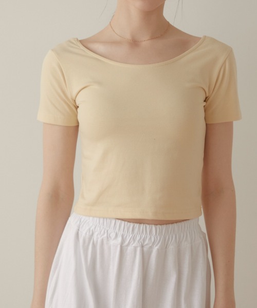 ACYM（アシーム）の「Minimal fit Tシャツ（Tシャツ/カットソー・レディース・イエロー/ホワイト/ブラック・FREE）」の9枚目の写真