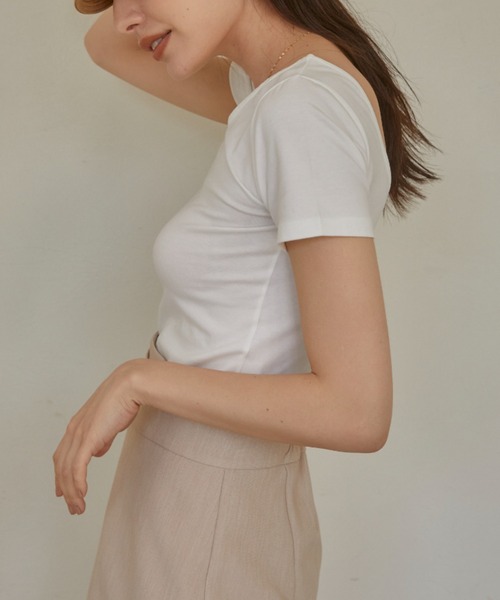 ACYM（アシーム）の「Minimal fit Tシャツ（Tシャツ/カットソー・レディース・イエロー/ホワイト/ブラック・FREE）」の15枚目の写真